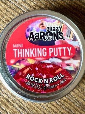 Crazy Aaron's Mini Thinking Putty - Rock N Roll Red Sealed NWT